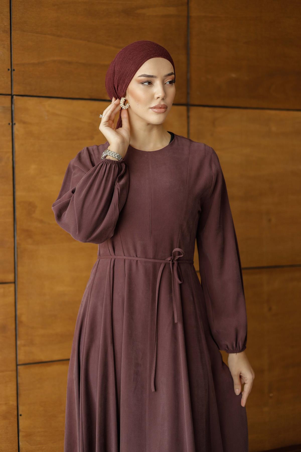 1164 Y Bayan Elbise-Mor