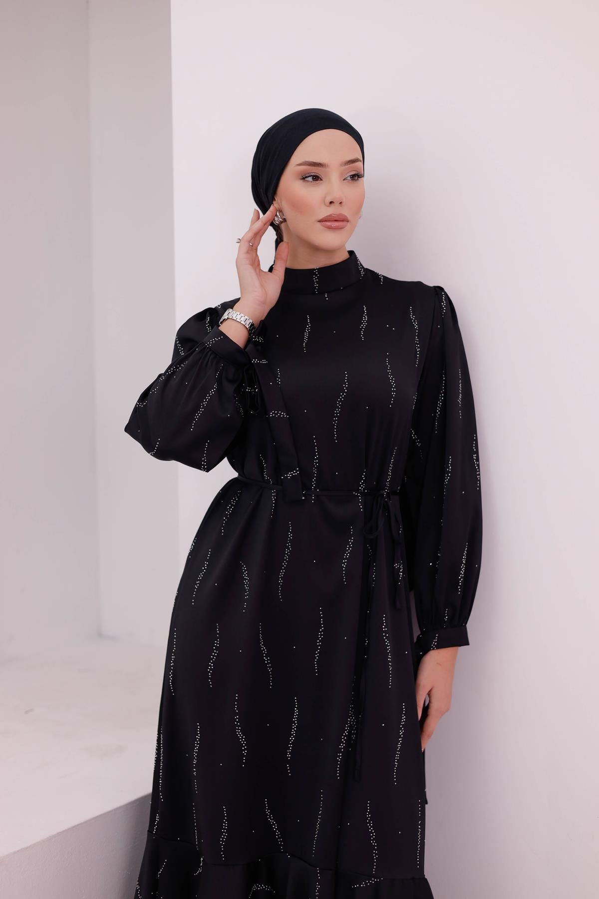1169 Y Abiye Elbise-Siyah