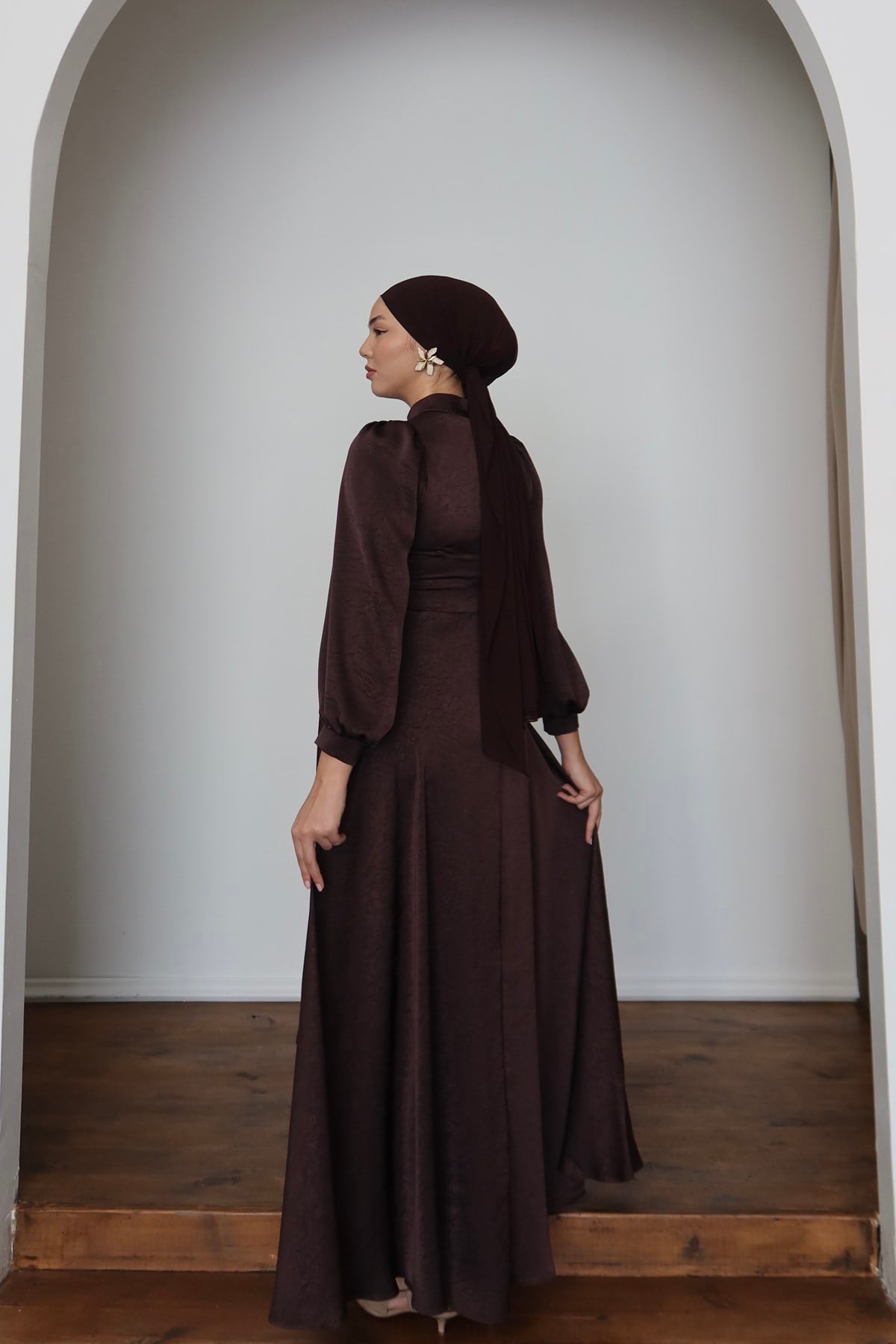 1253 Y Bayan Elbise-Mor