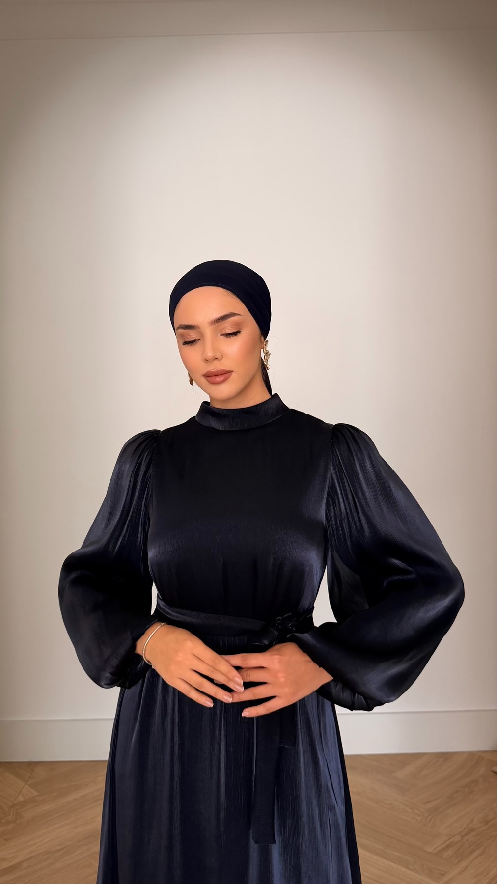 1289 Y Bayan Elbise-Lacivert