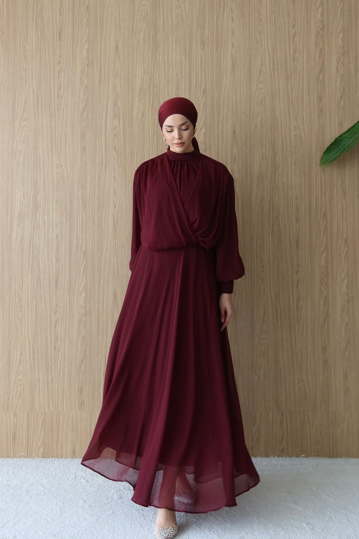 1379 W Bayan Takım-Bordo