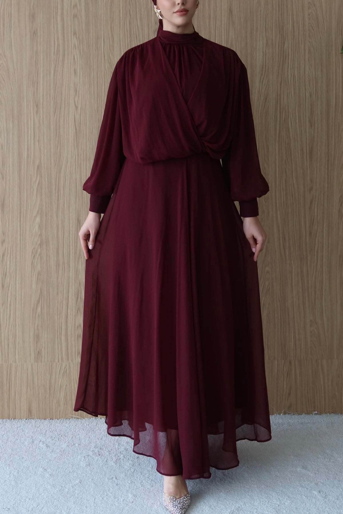 1379 W Bayan Takım-Bordo