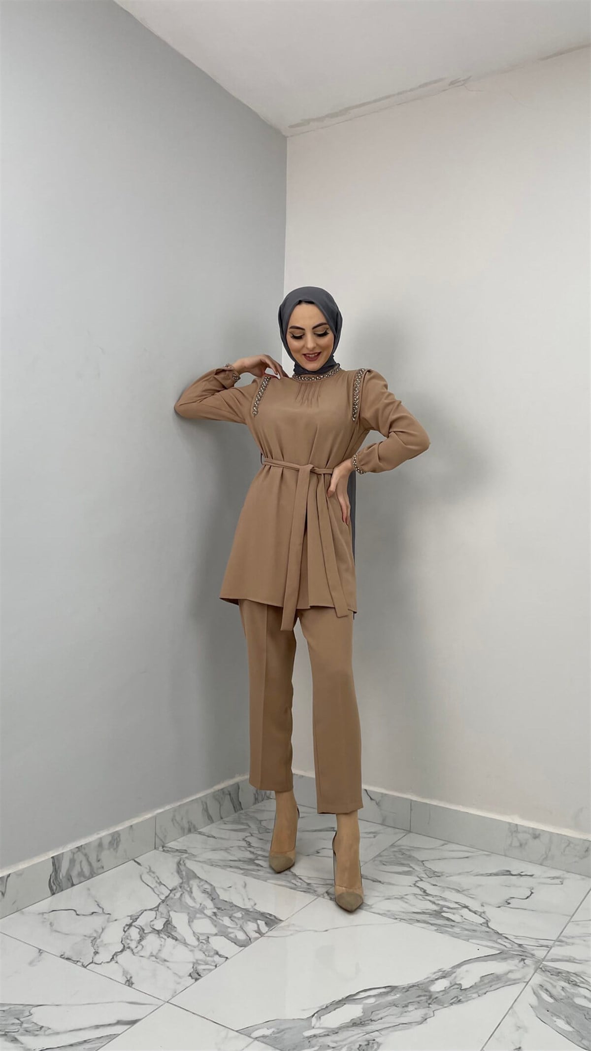 1725 - Taş Süslemeli İkili Takım - VİZON