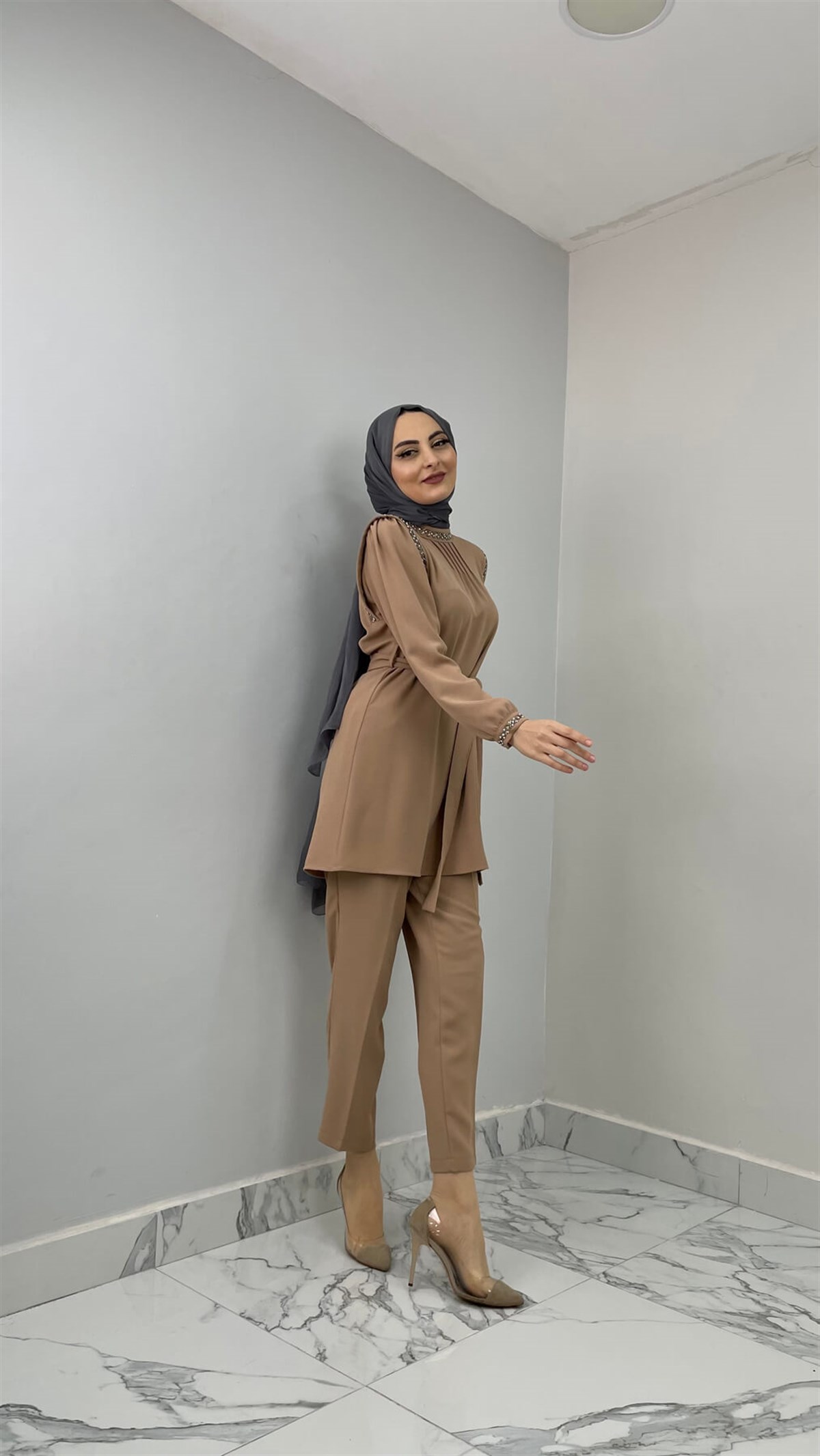 1725 - Taş Süslemeli İkili Takım - VİZON