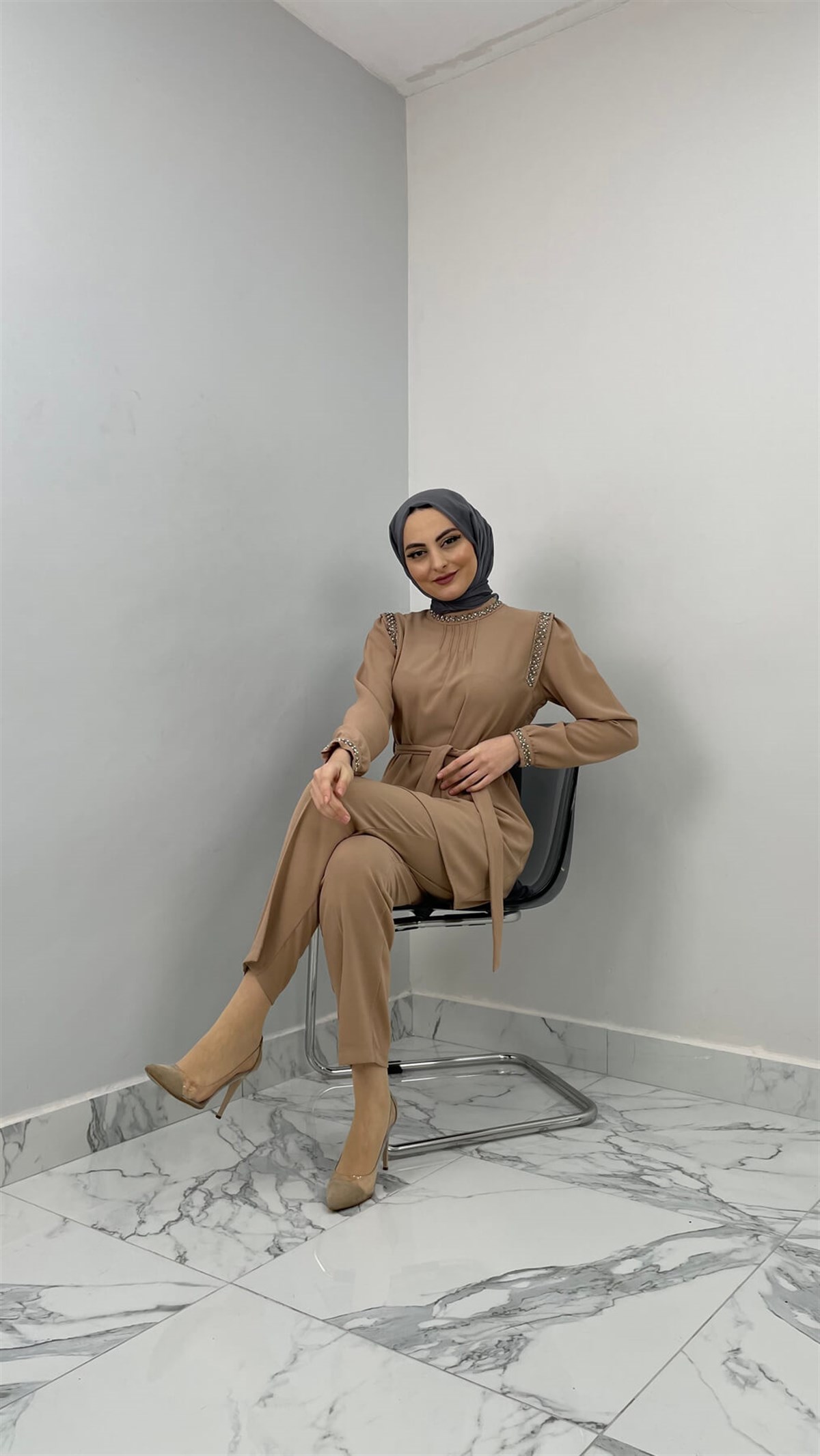 1725 - Taş Süslemeli İkili Takım - VİZON