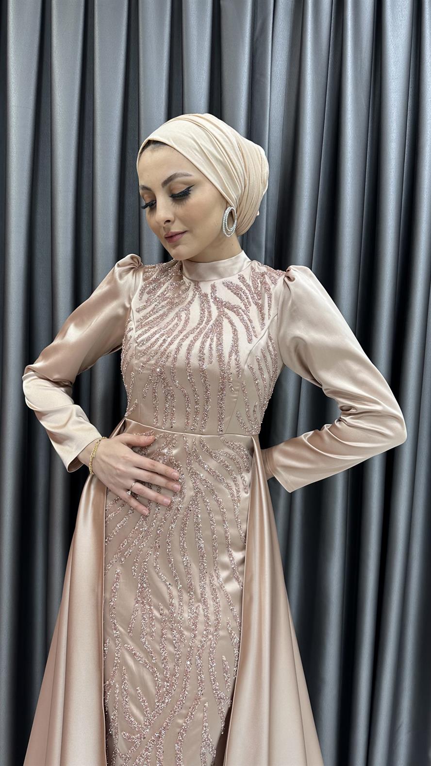 2299 N Abiye Elbise-Gold Rengi