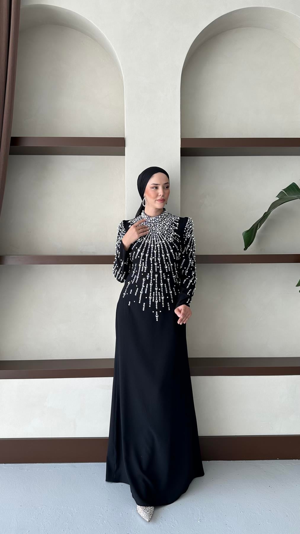 2434 N Damla Abiye-Siyah