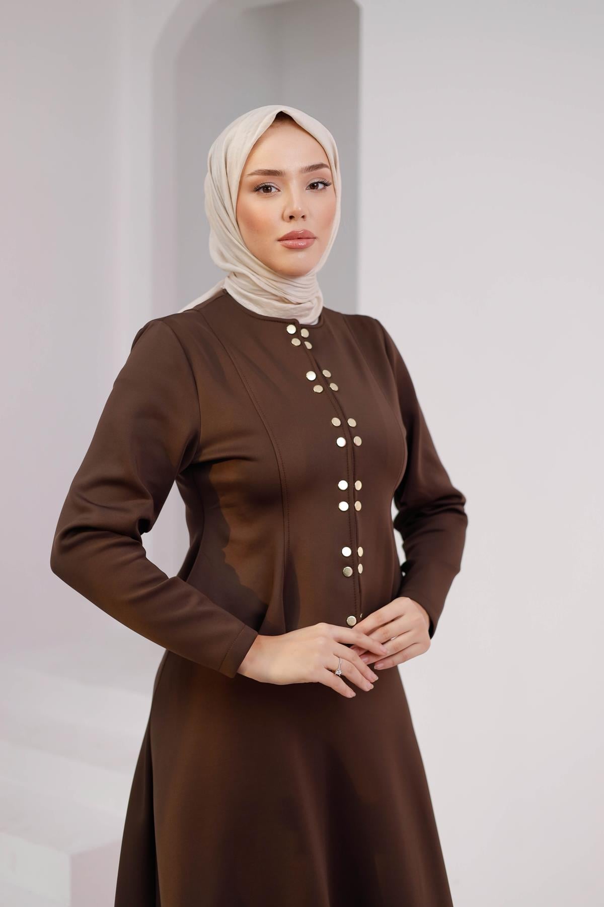 3173 W Bayan Takım-Kahve Rengi