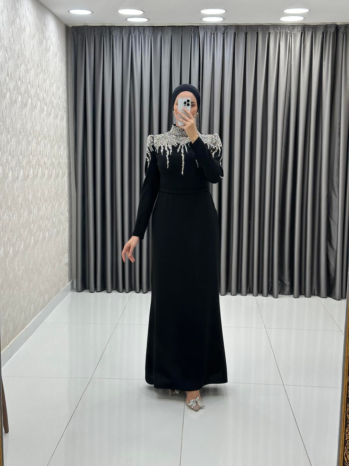 3996 Paris Abiye-Siyah