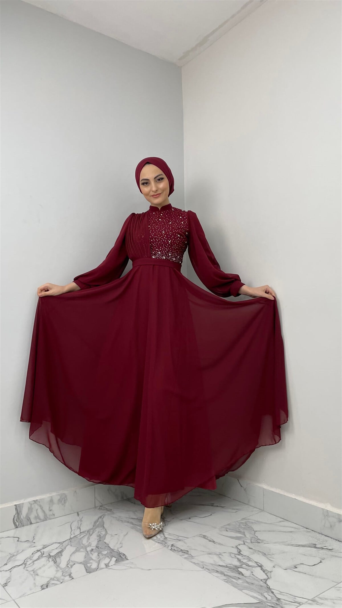 4173 T Abiye Elbise