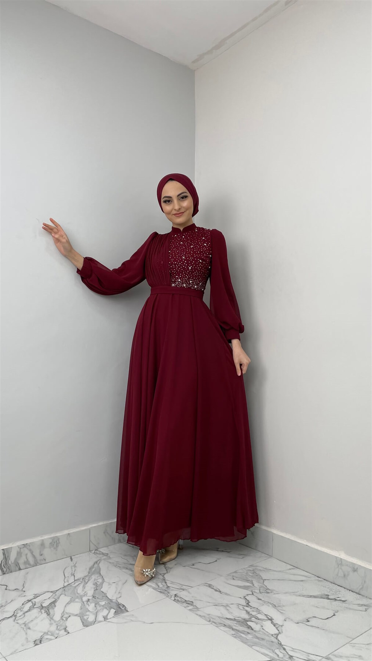 4173 T Abiye Elbise