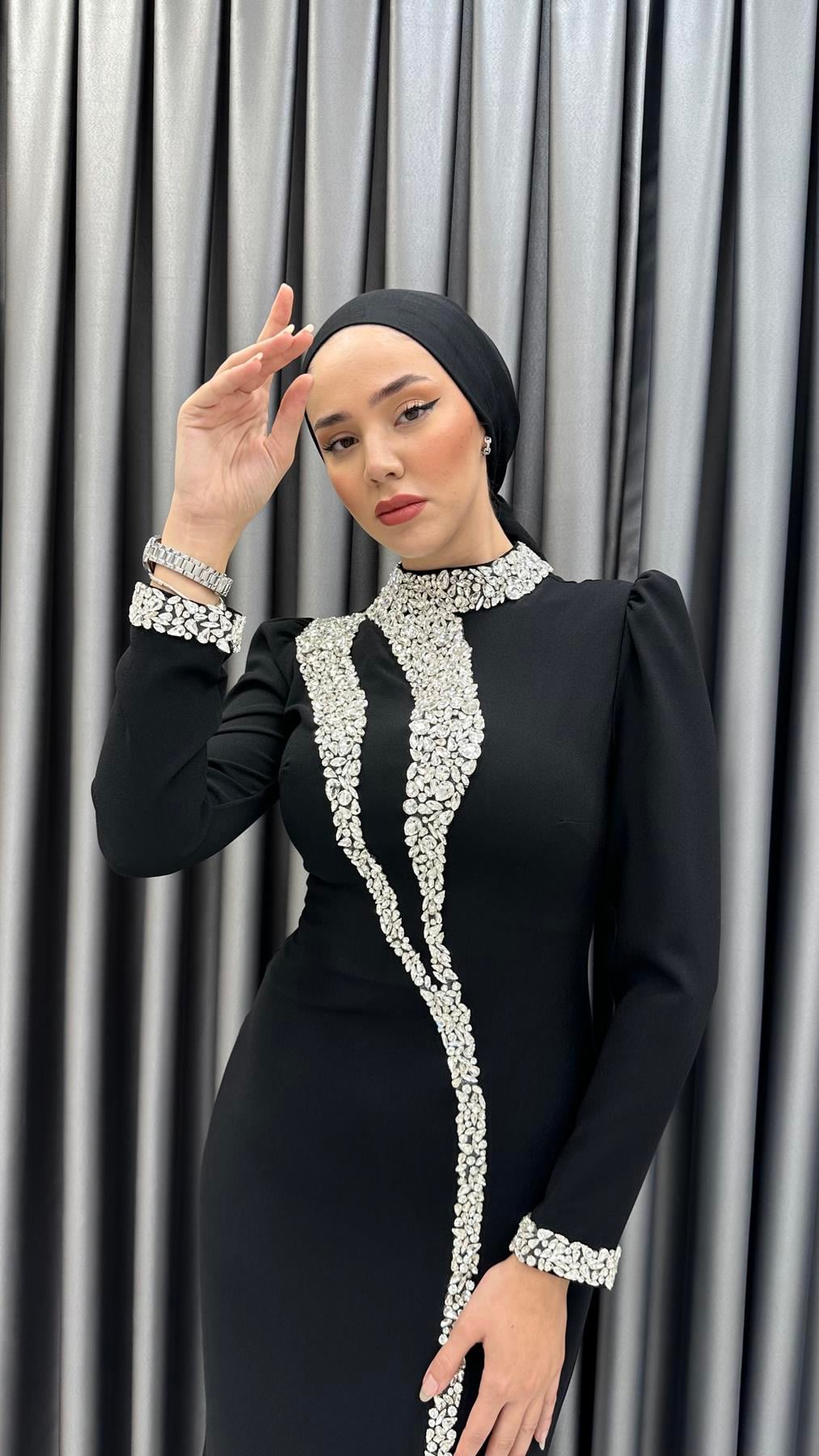 4238 London Abiye-Siyah