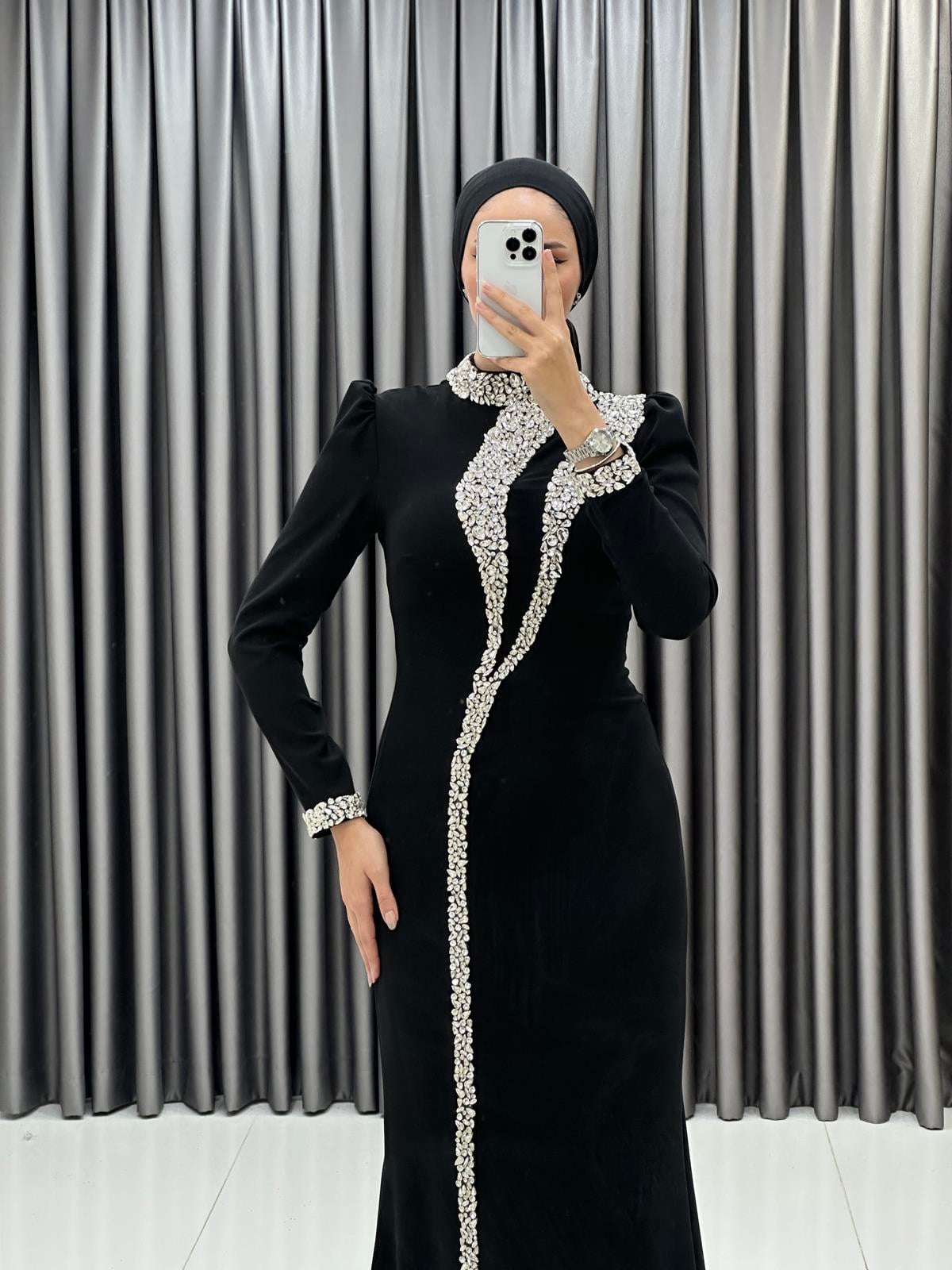 4238 London Abiye-Siyah