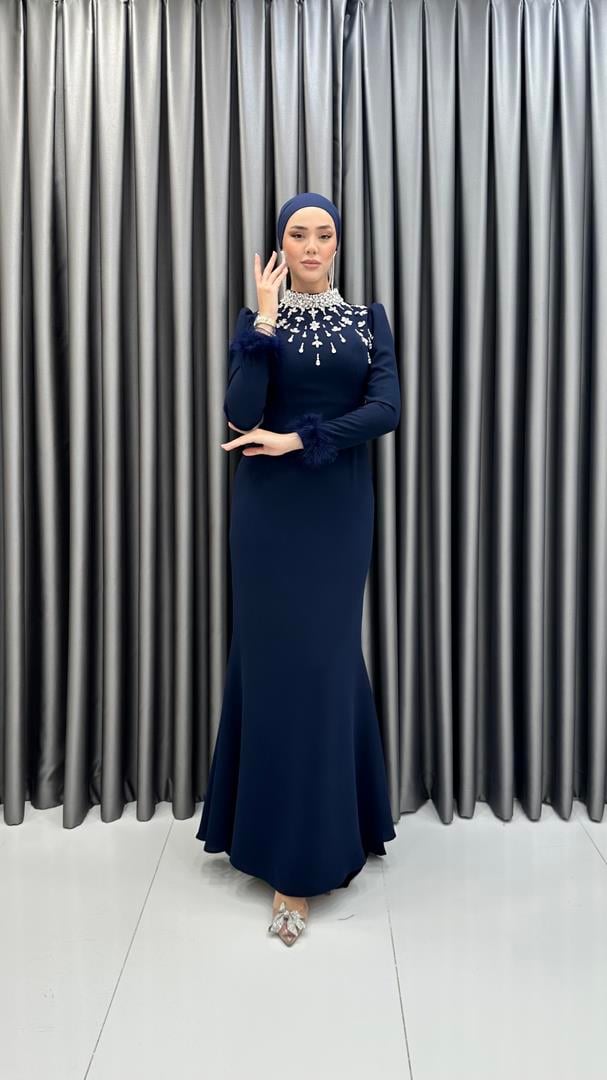 4250 Madrit Abiye-Lacivert