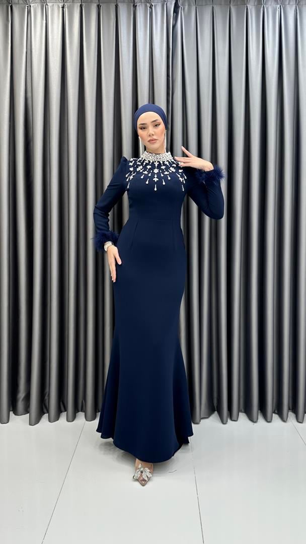 4250 Madrit Abiye-Lacivert