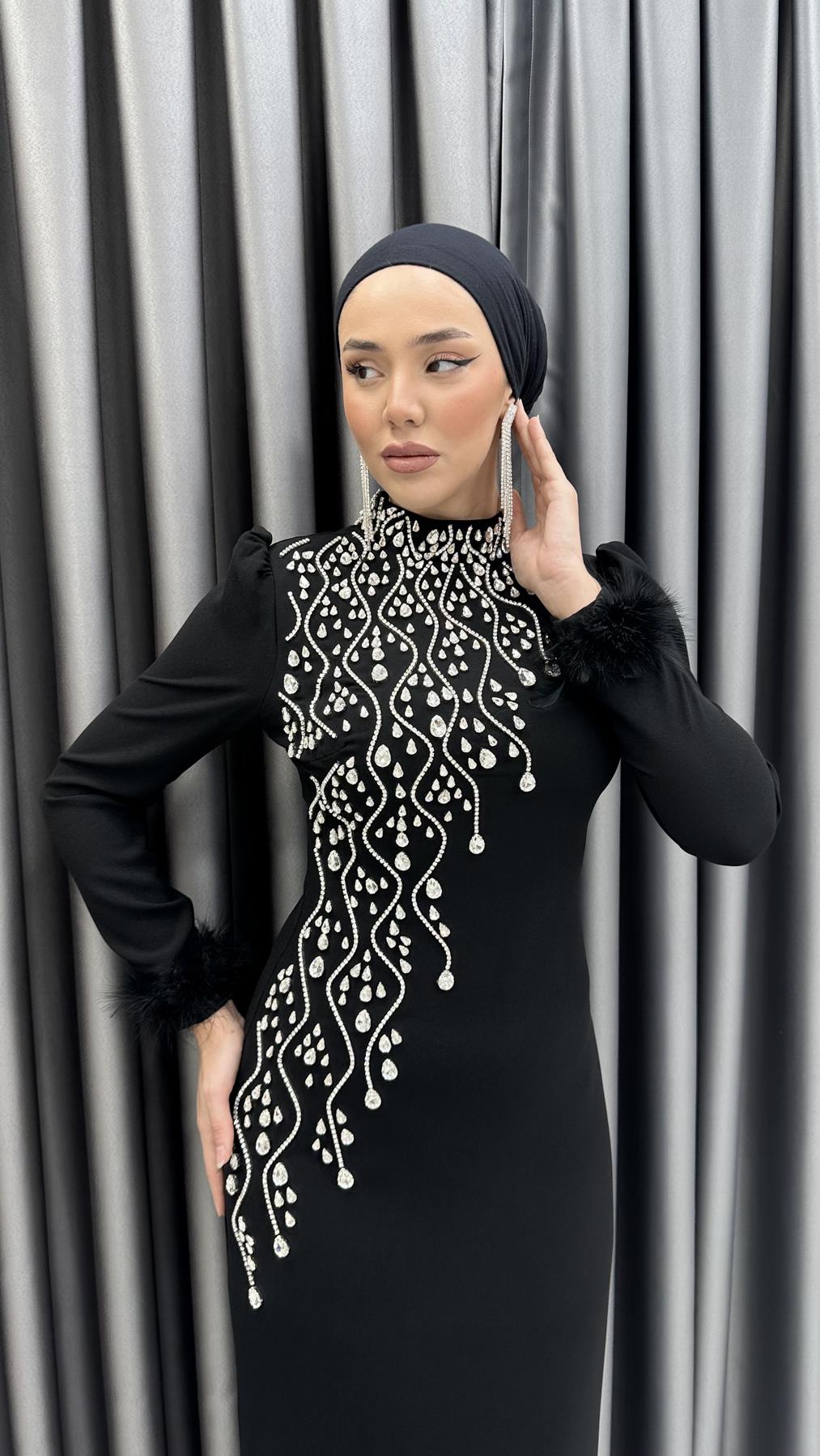 4284 T Alita Abiye-Siyah