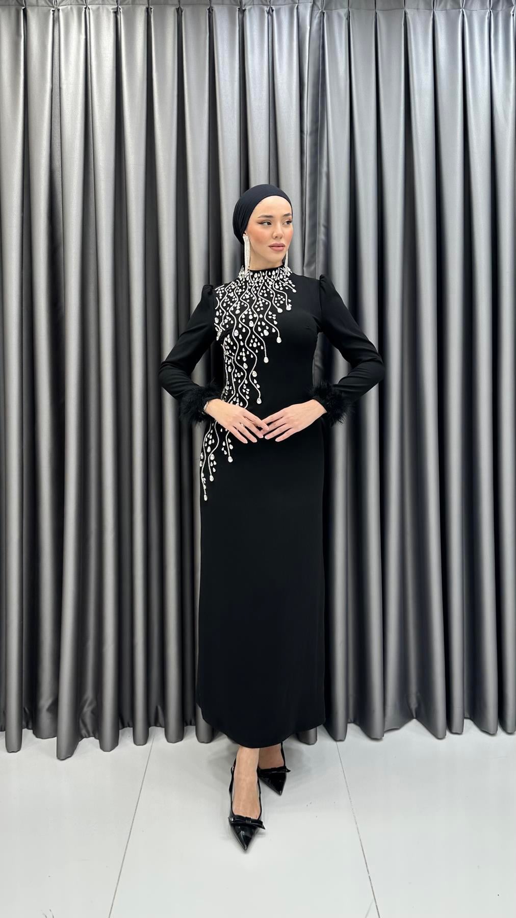4284 T Alita Abiye-Siyah