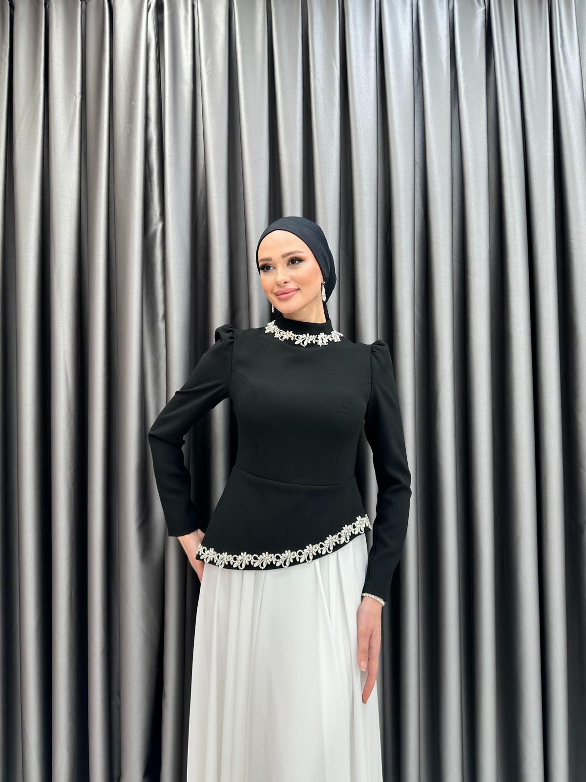 4418 T Queen Abiye-Beyaz