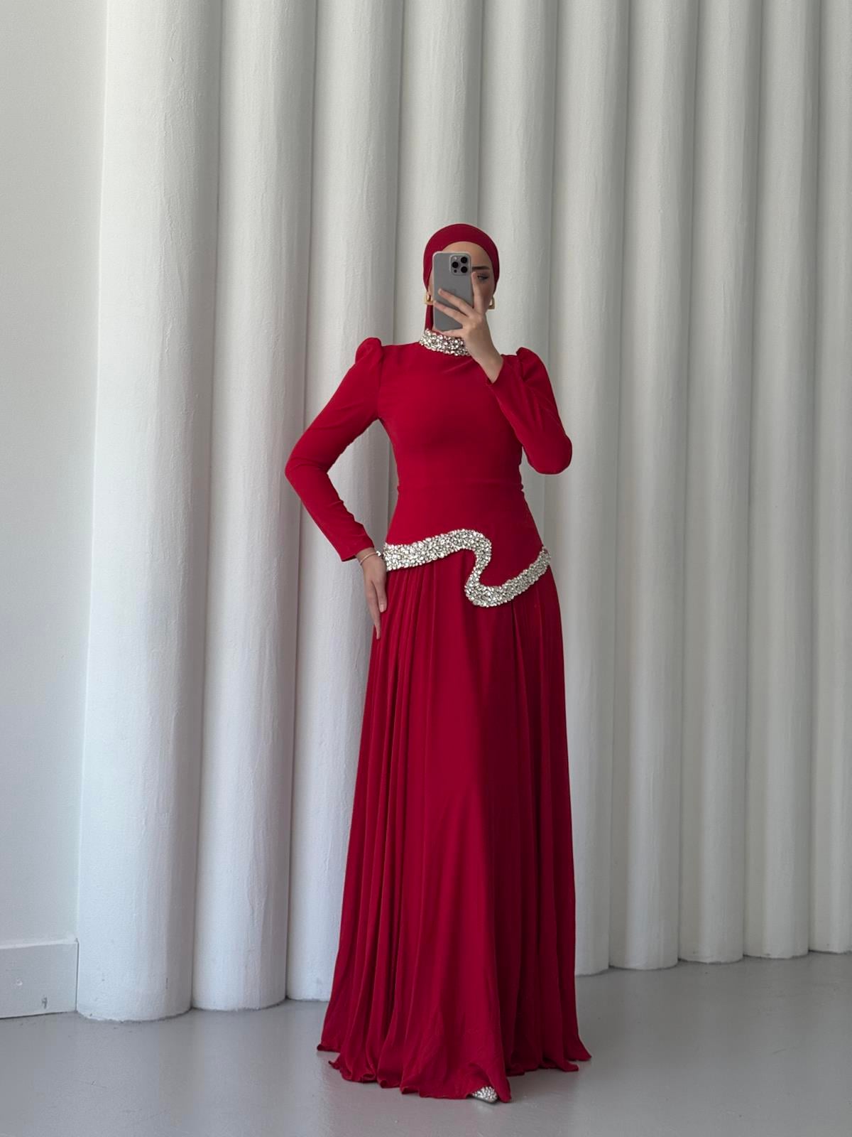 4437 T Pelit Abiye-Kırmızı
