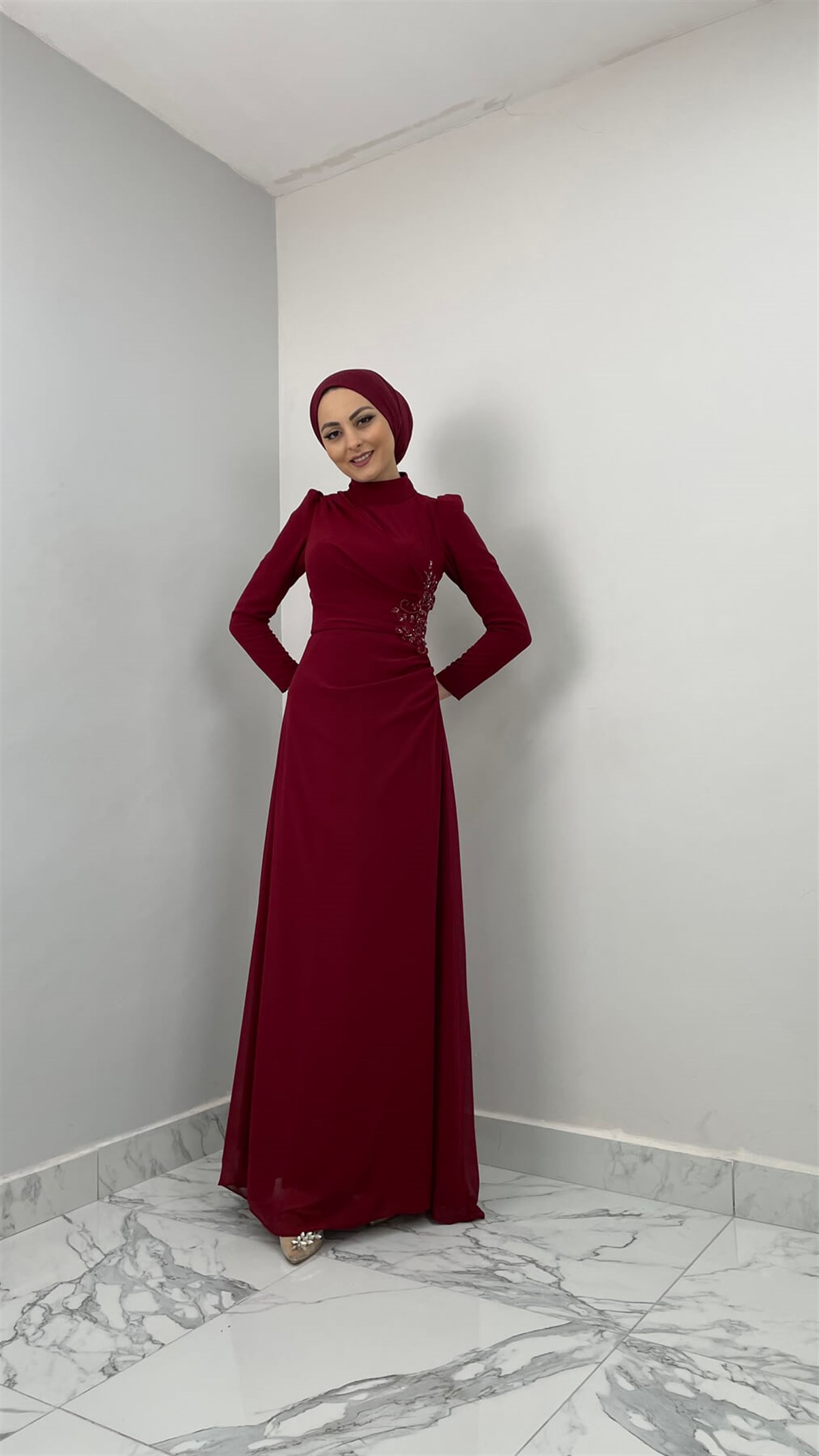 4445 H Abiye Elbise