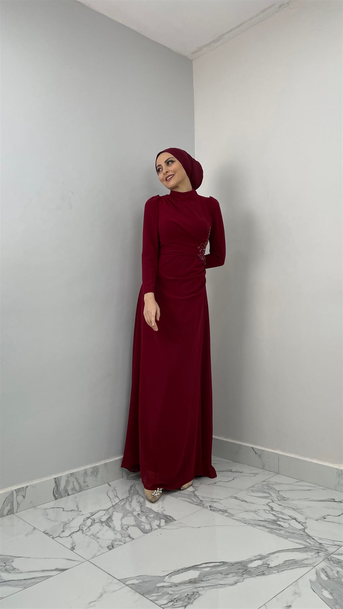 4445 H Abiye Elbise