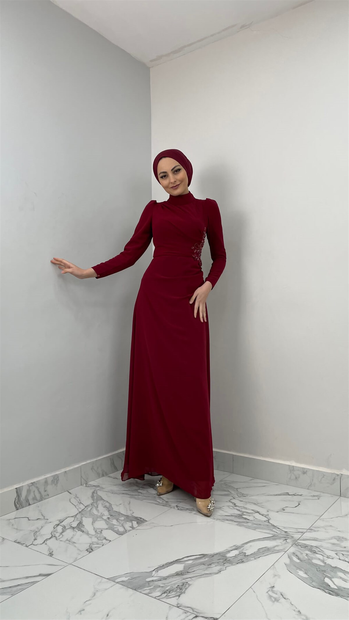 4445 H Abiye Elbise