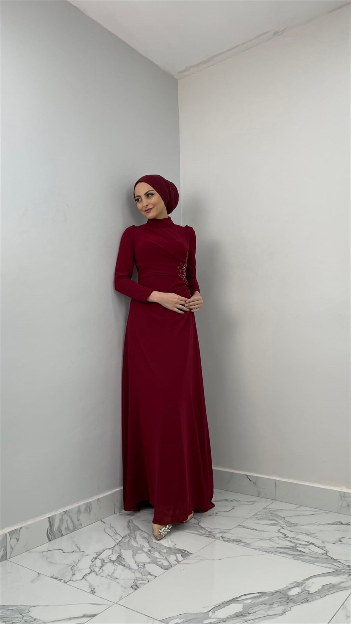 4445 H Abiye Elbise