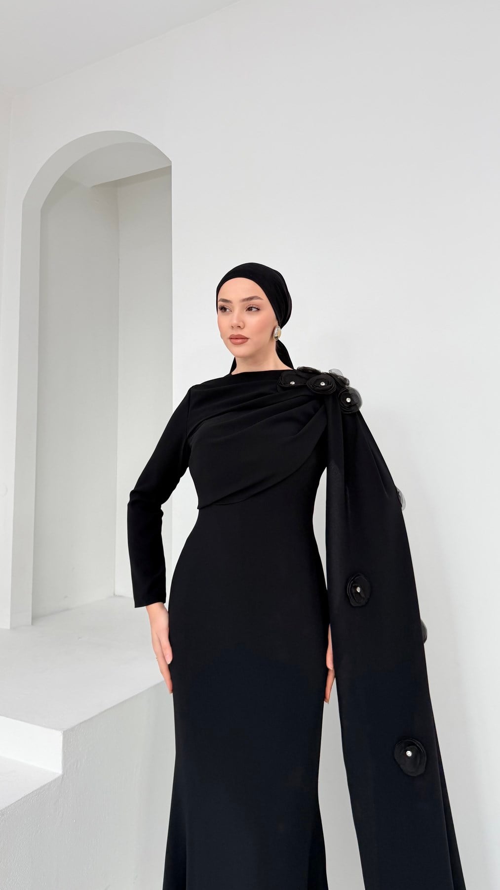 4471 T Moon Abiye-Siyah