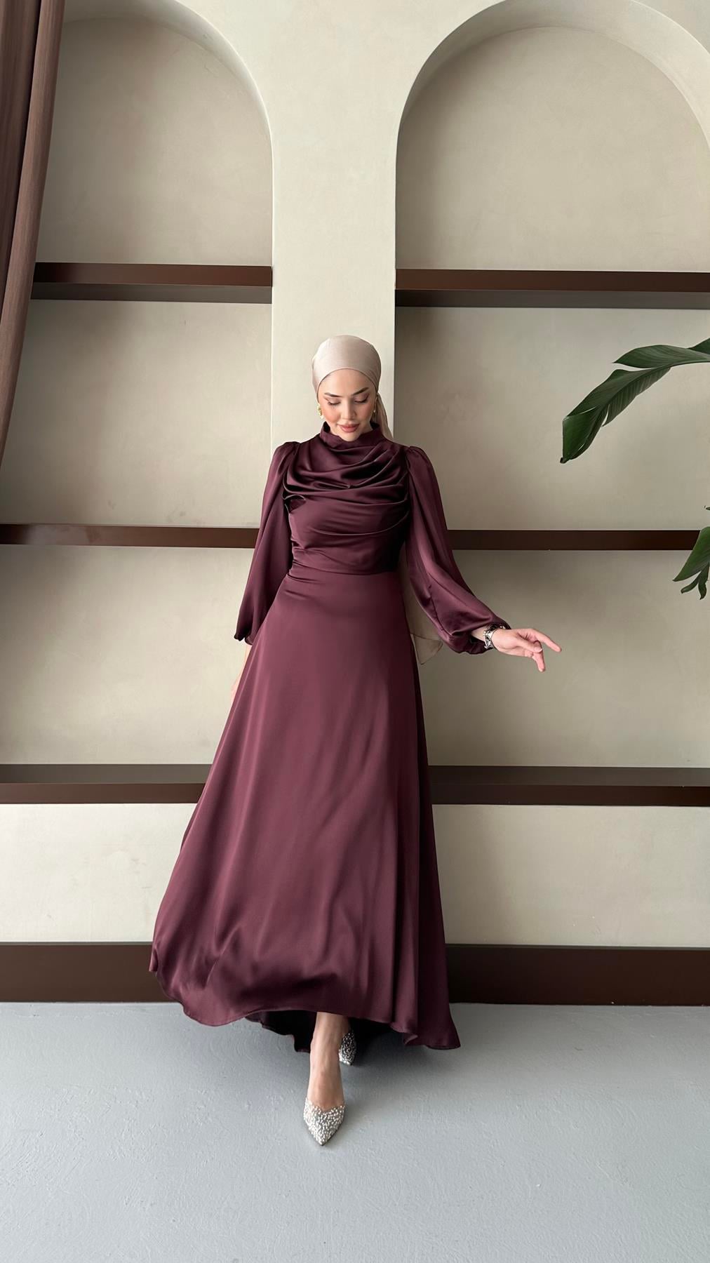 4526 H Abiye Elbise-Marsala