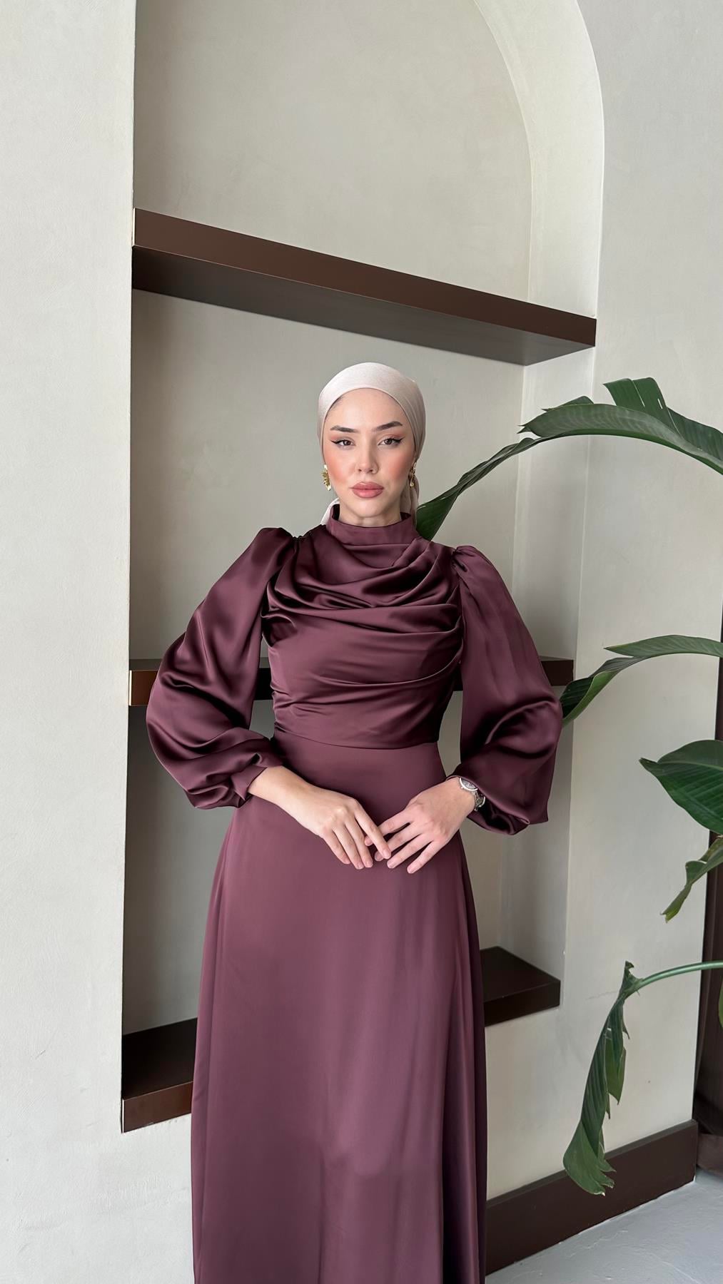 4526 H Abiye Elbise-Marsala