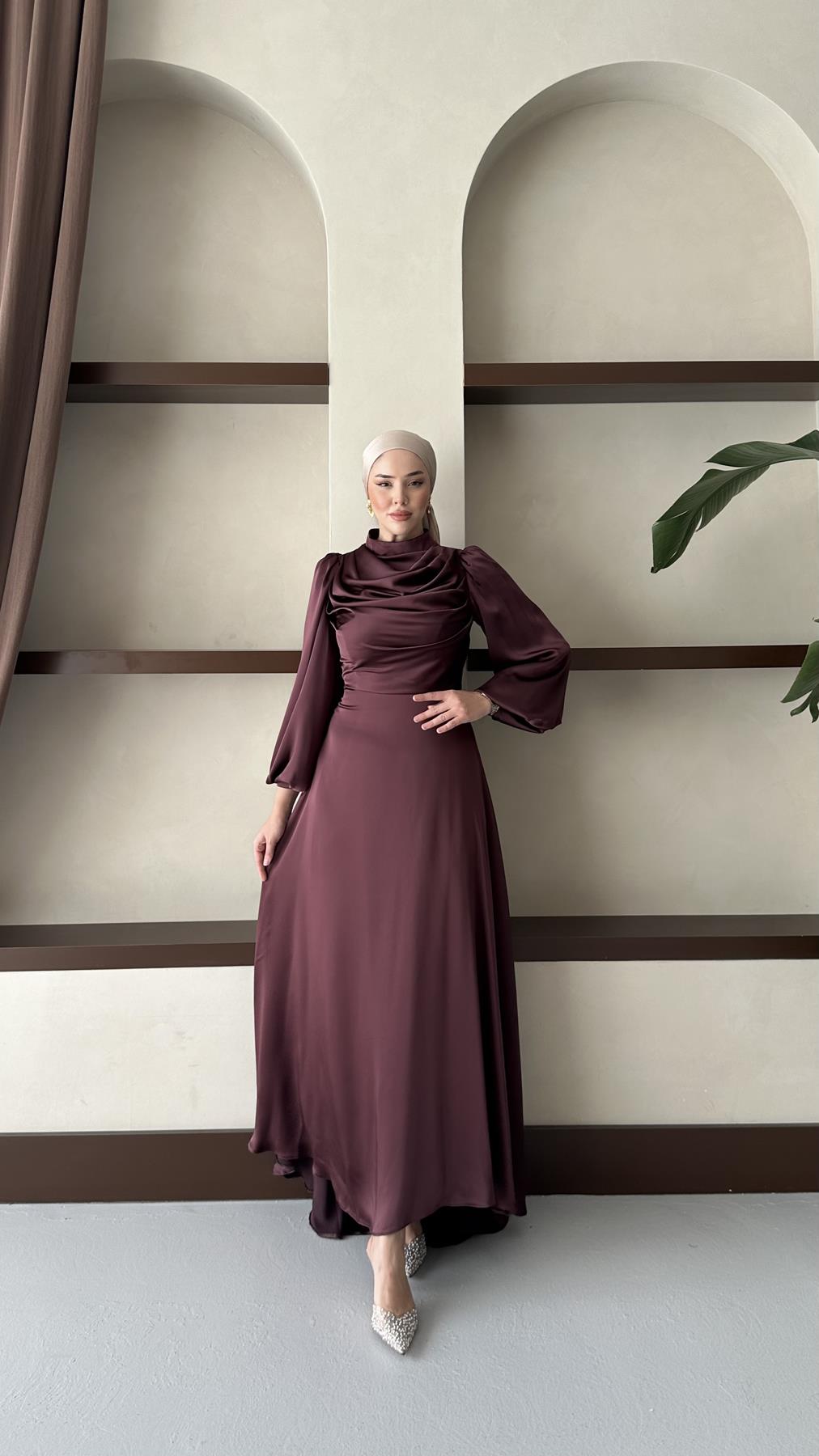4526 H Abiye Elbise-Marsala