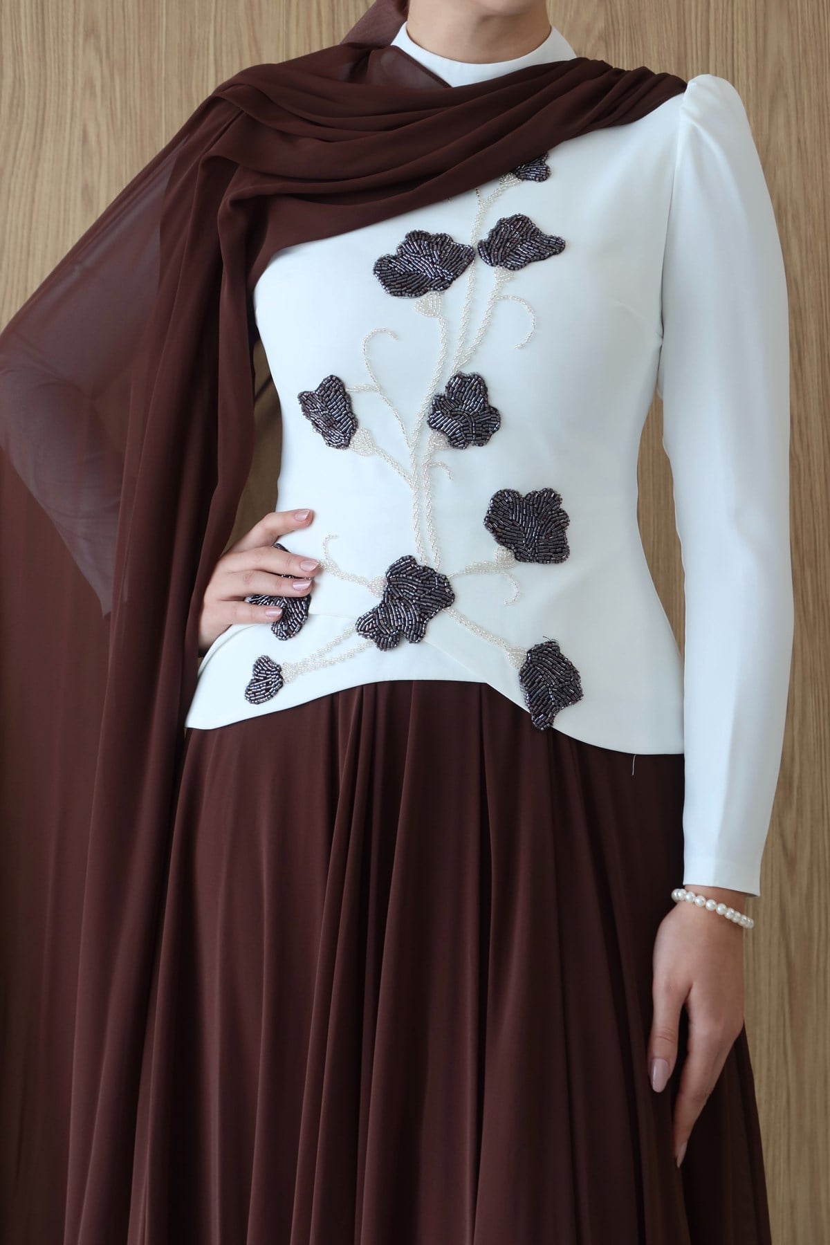 4555 T Melis Abiye-Kahve Rengi