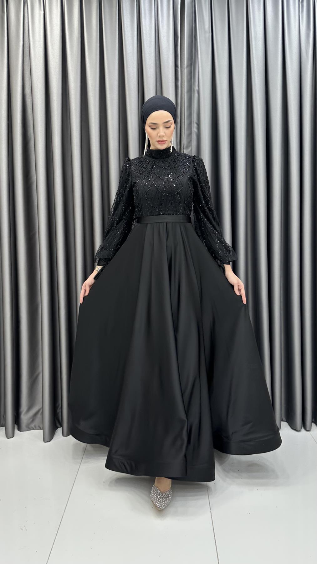 4667 T Jolie Abiye-Siyah