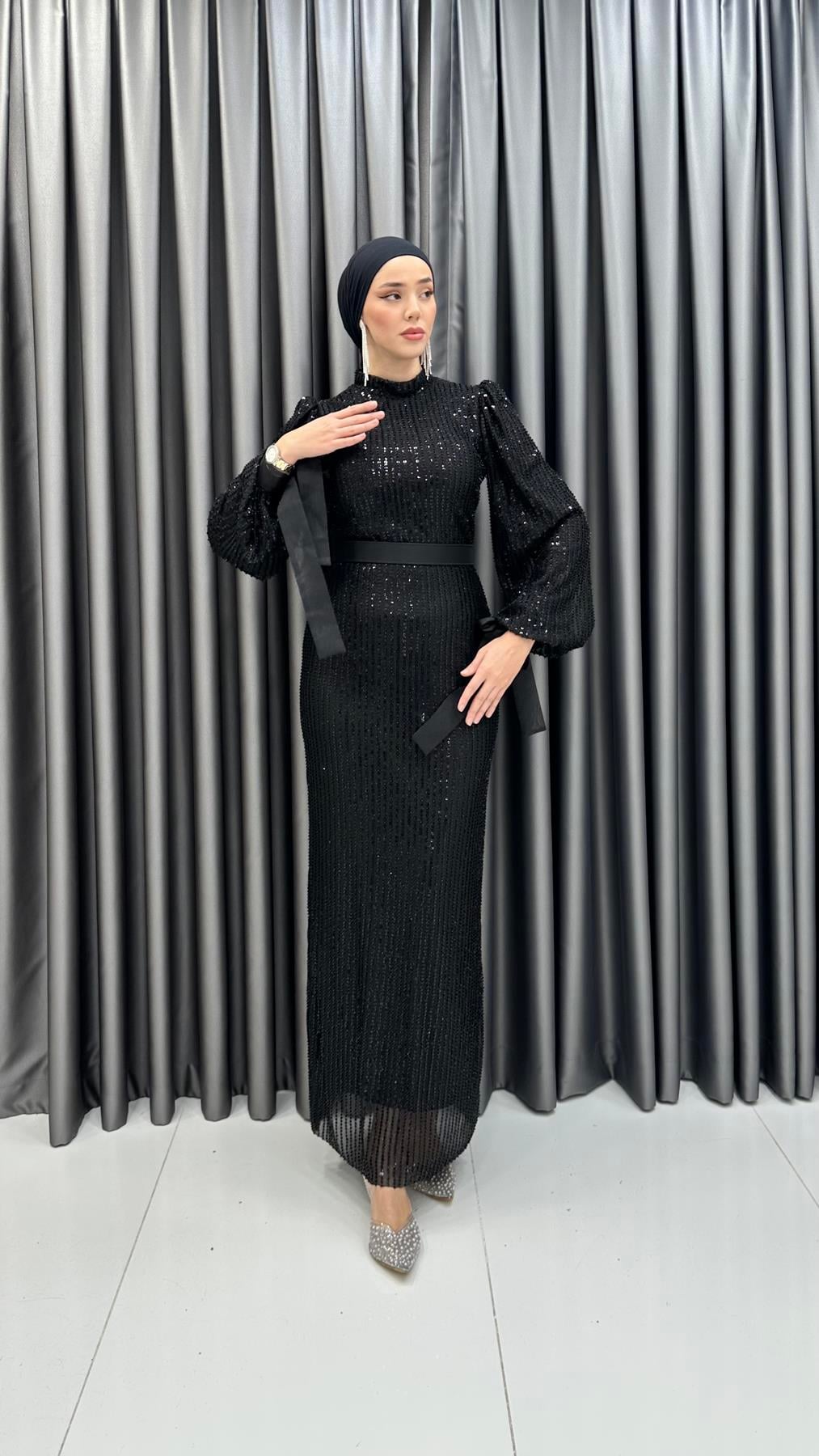 4677  Nergish Abiye-Siyah