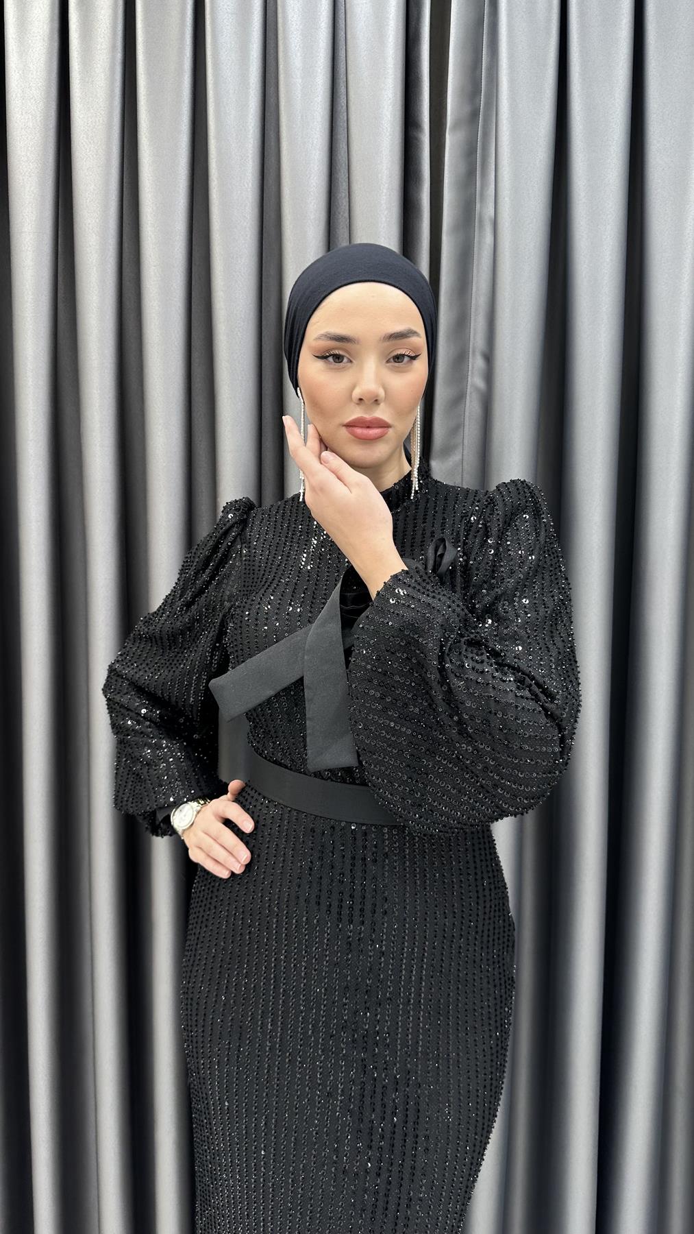 4677  Nergish Abiye-Siyah