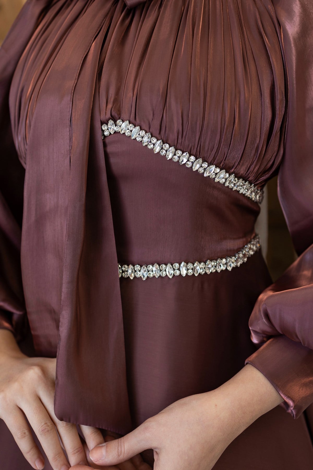 4778 T Abiye Elbise-Marsala