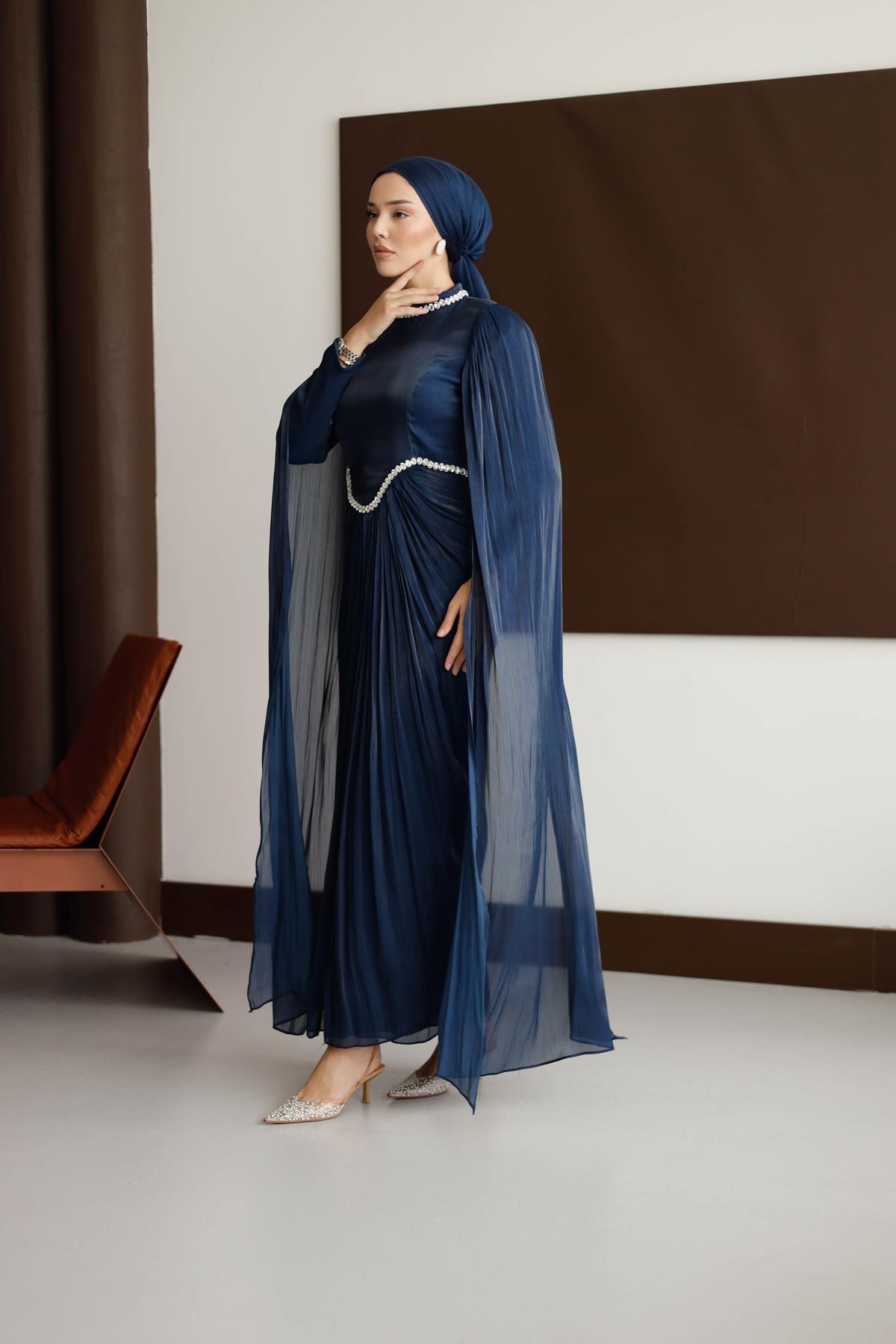 4817 T Periline Abiye-Lacivert
