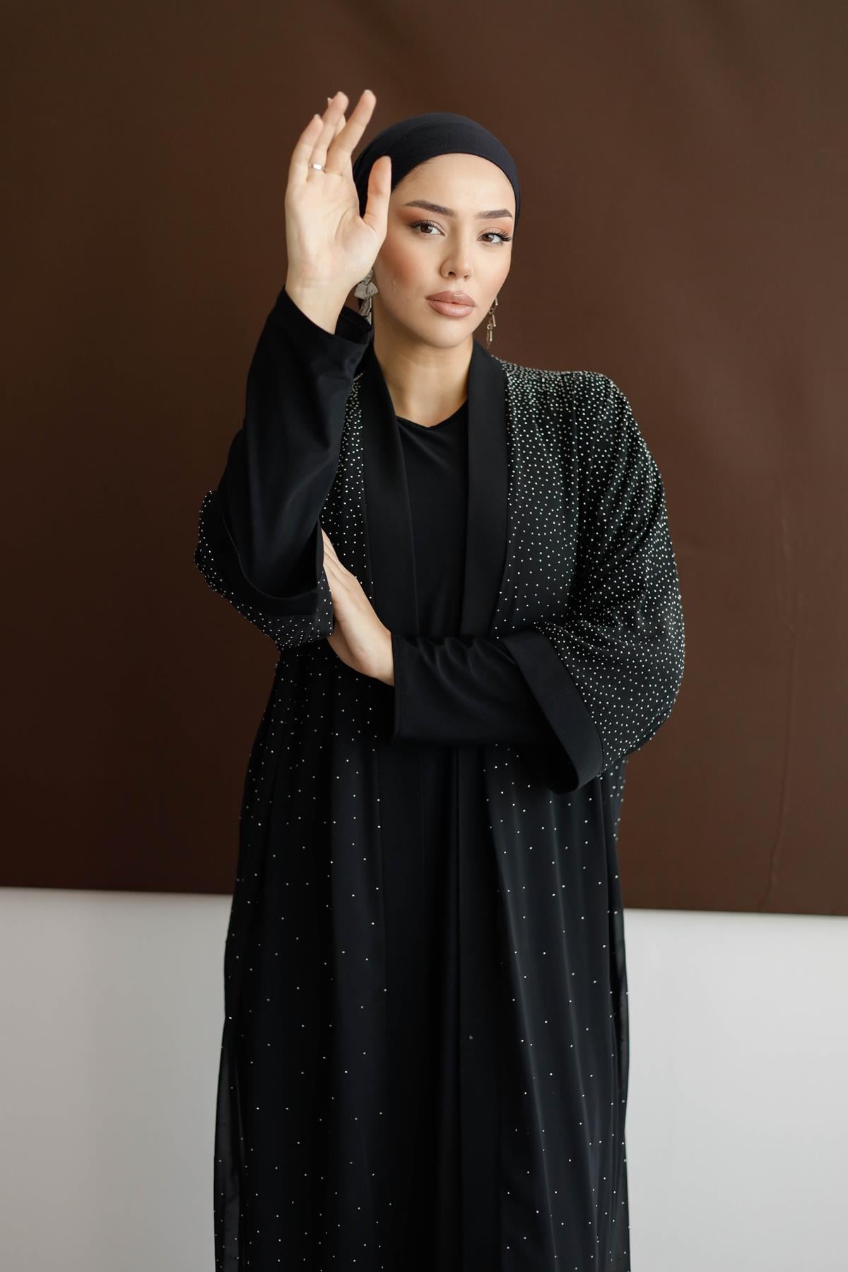 4831 T Abaya Takım-Siyah