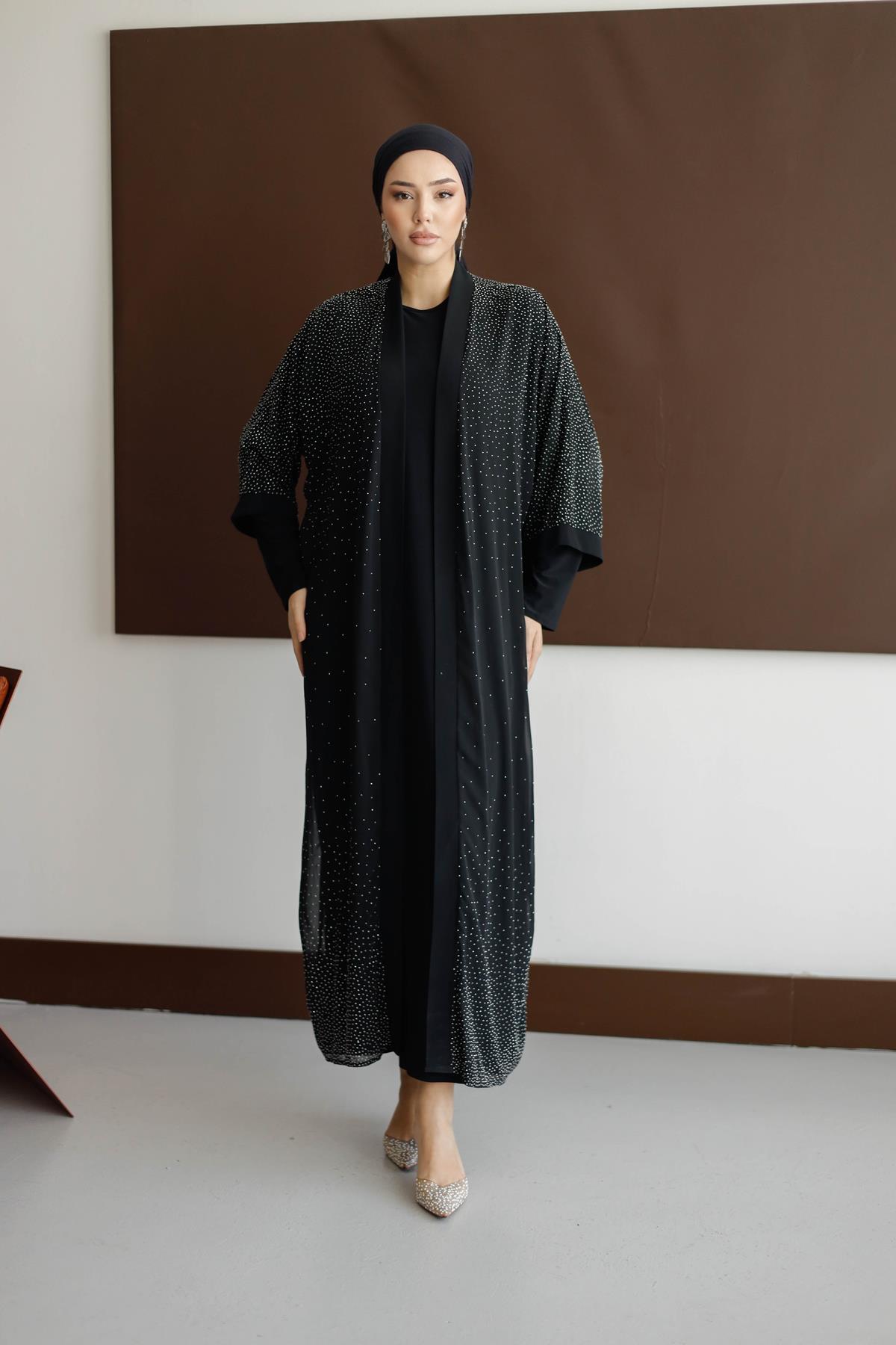 4831 T Abaya Takım-Siyah
