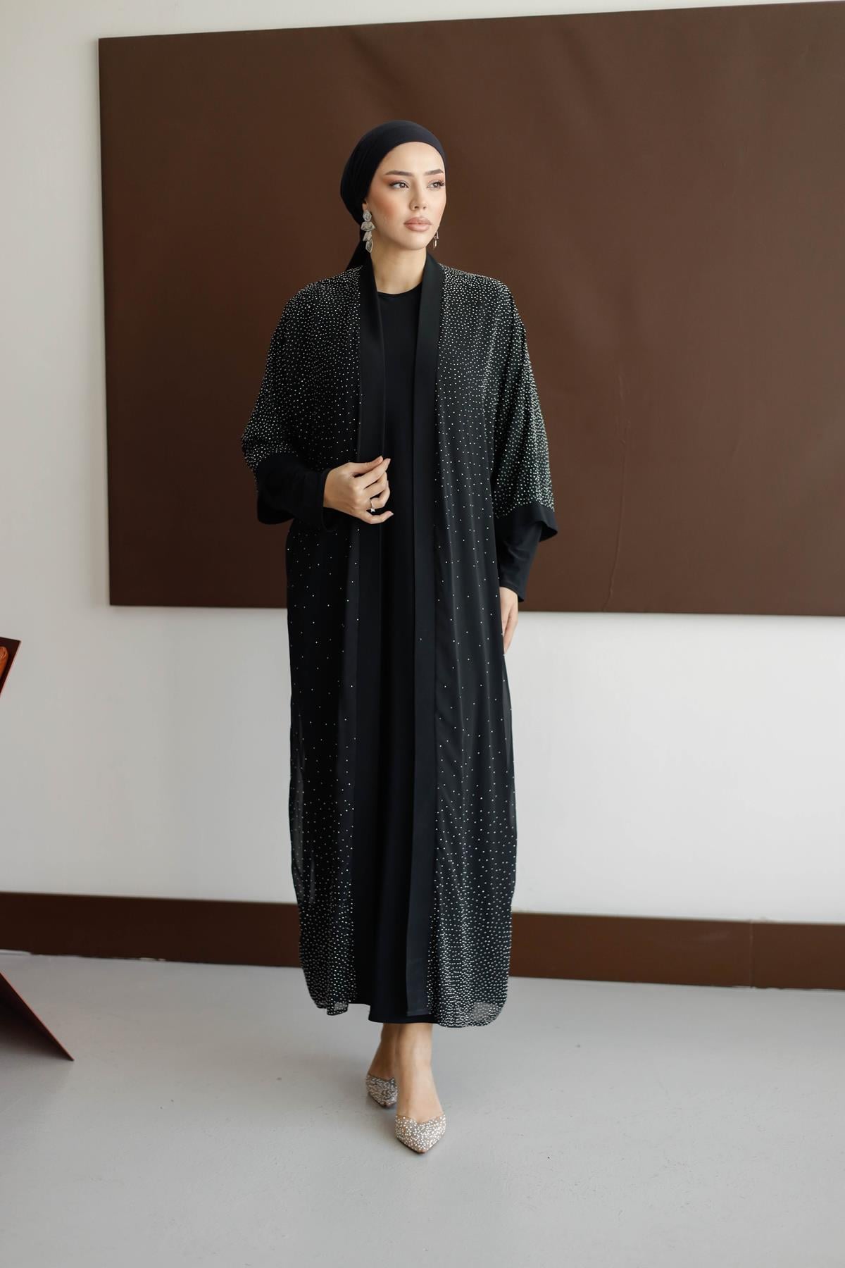 4831 T Abaya Takım-Siyah