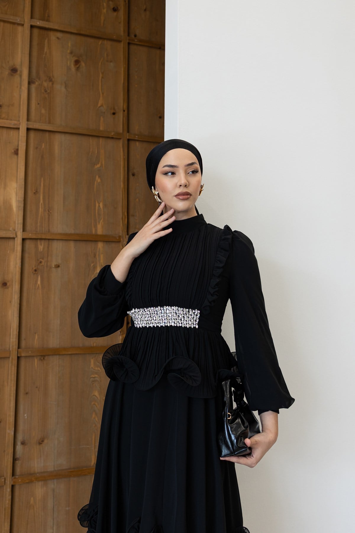 4881 T Abiye Elbise-Siyah