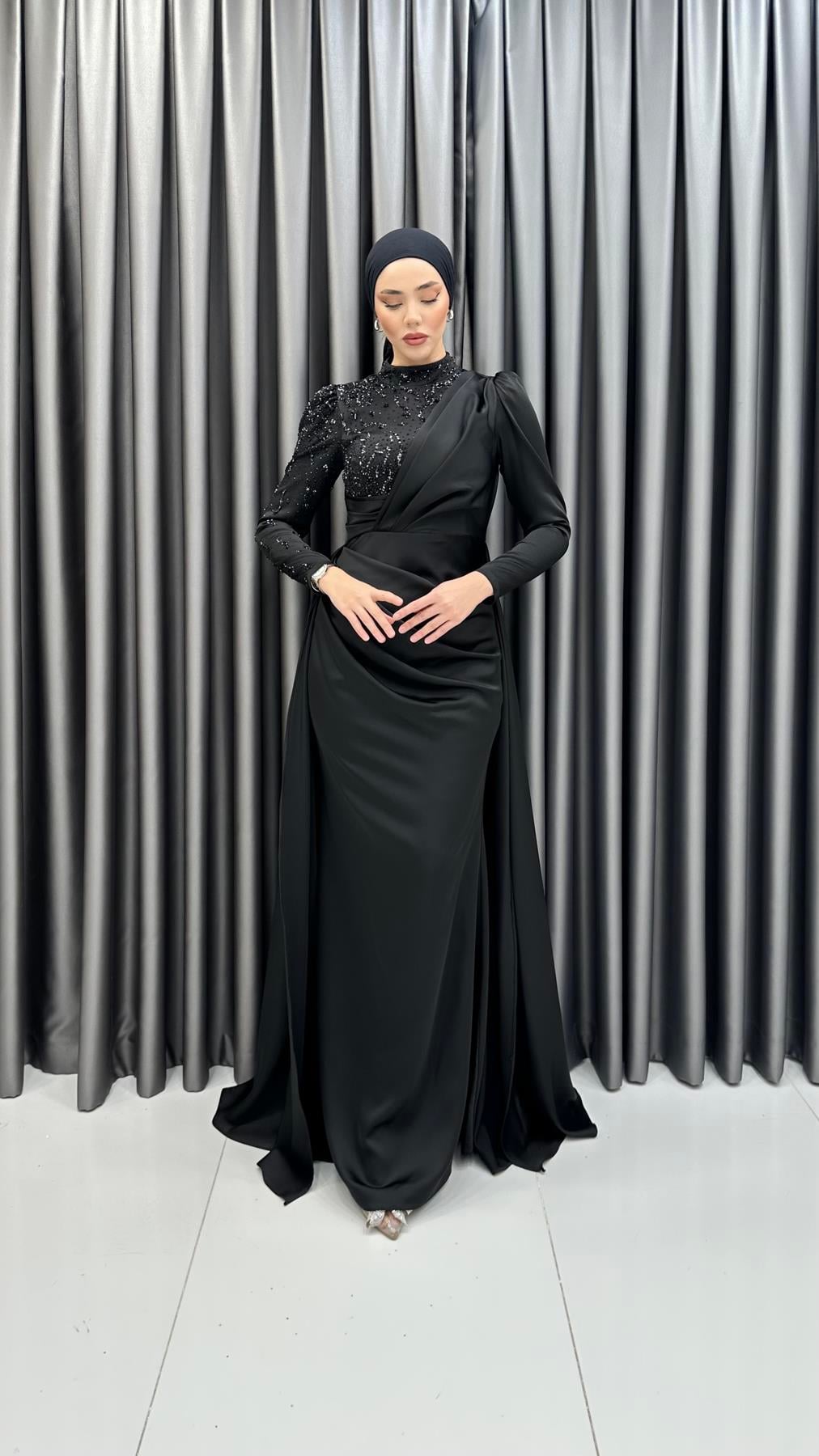 4976 Beauty Abiye-Siyah