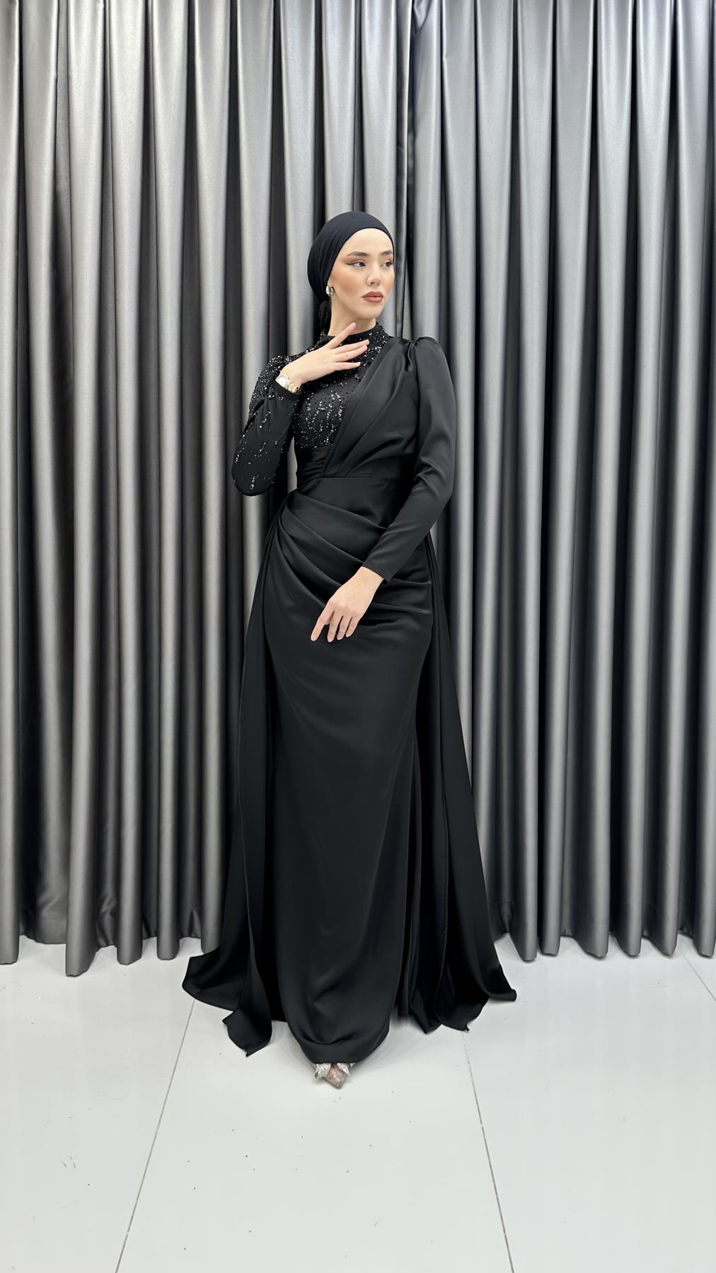 4976 Beauty Abiye-Siyah