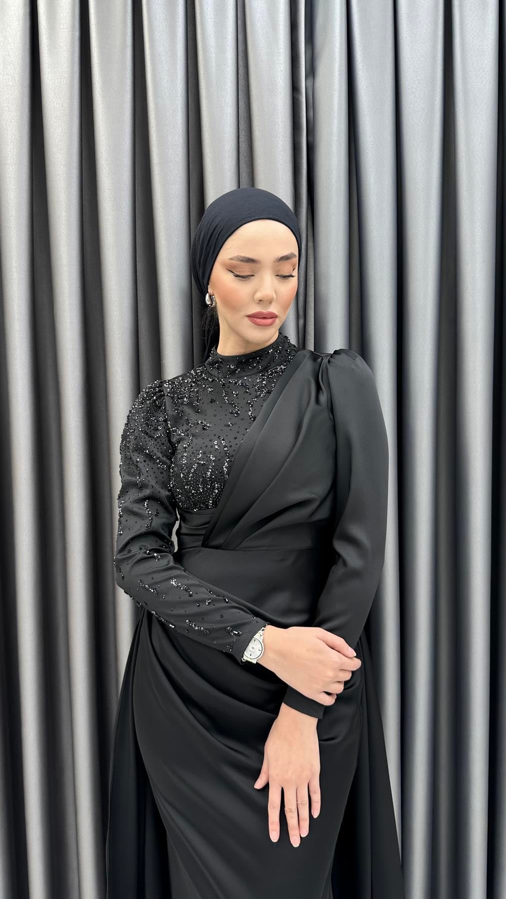 4976 Beauty Abiye-Siyah