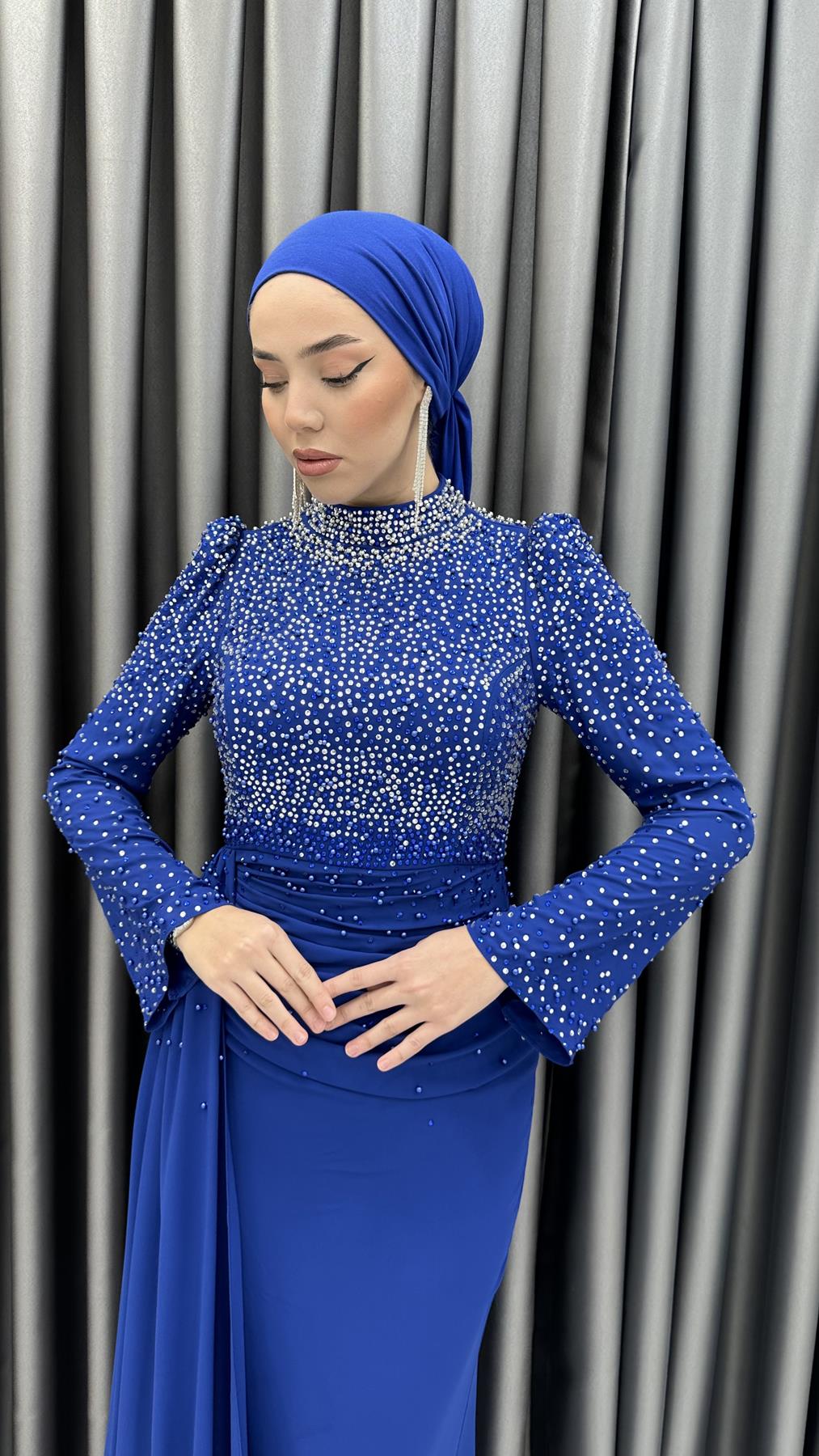 4992 H Ayşin Abiye-Saks Mavi