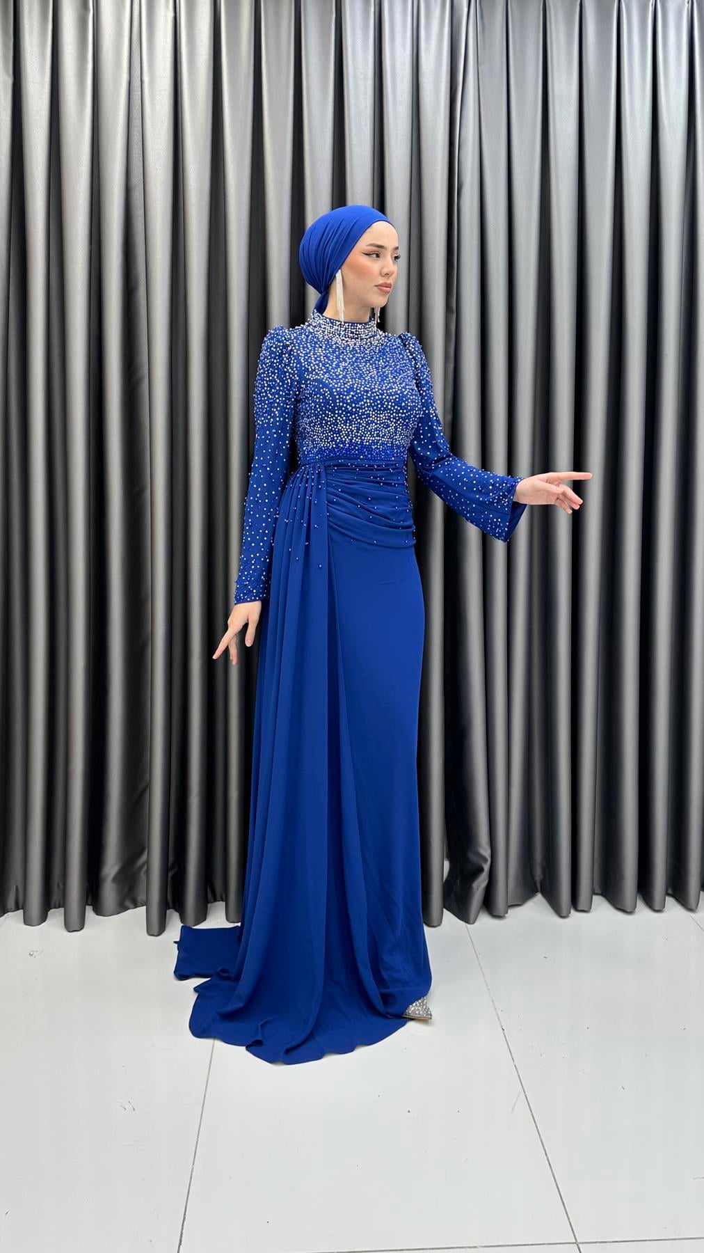 4992 H Ayşin Abiye-Saks Mavi