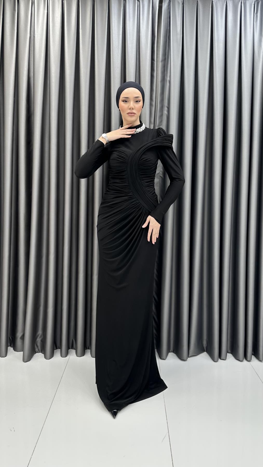 5020 Favor Abiye-Siyah