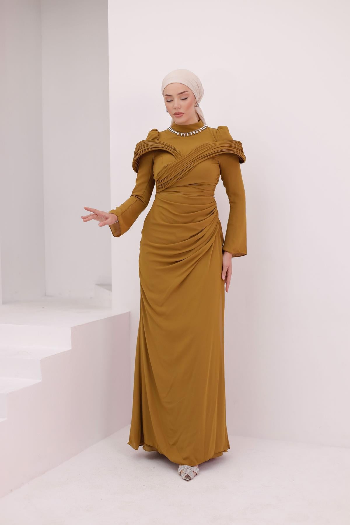 5023 H Lolanda Abiye-Yağ Yeşili