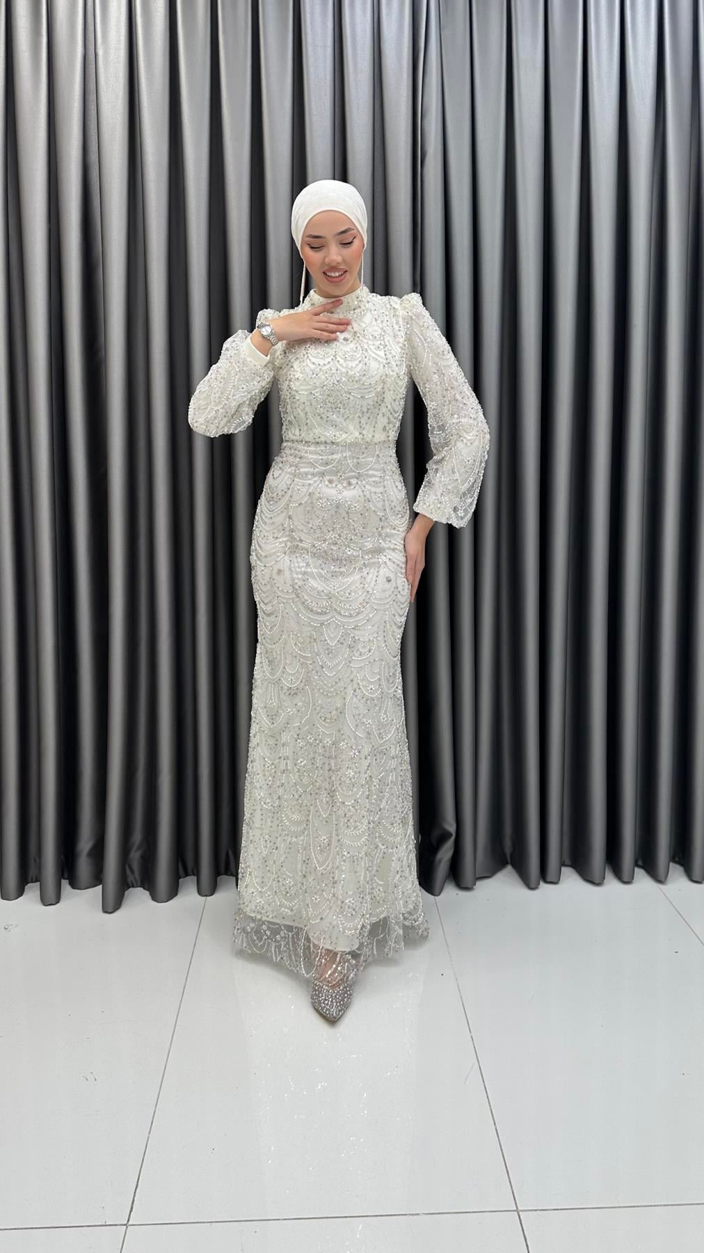 5055 H Lema Abiye-Beyaz