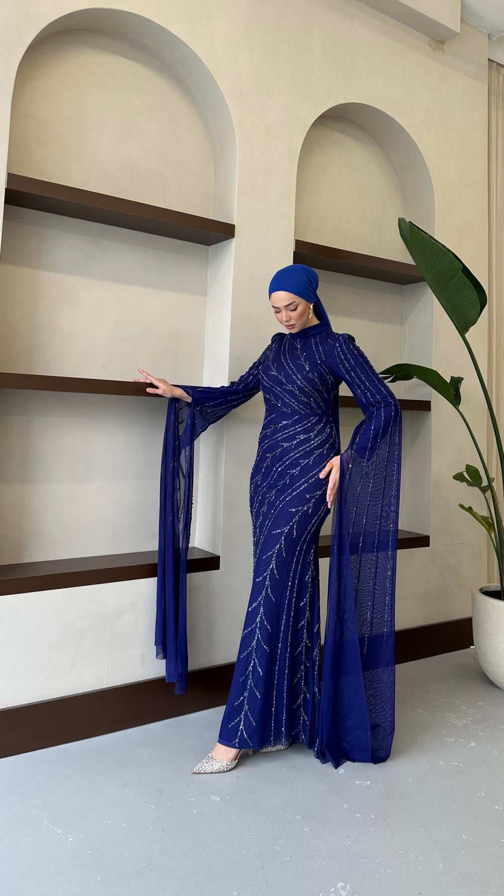 5061 H Şahmaran Abiye-Saks Mavi